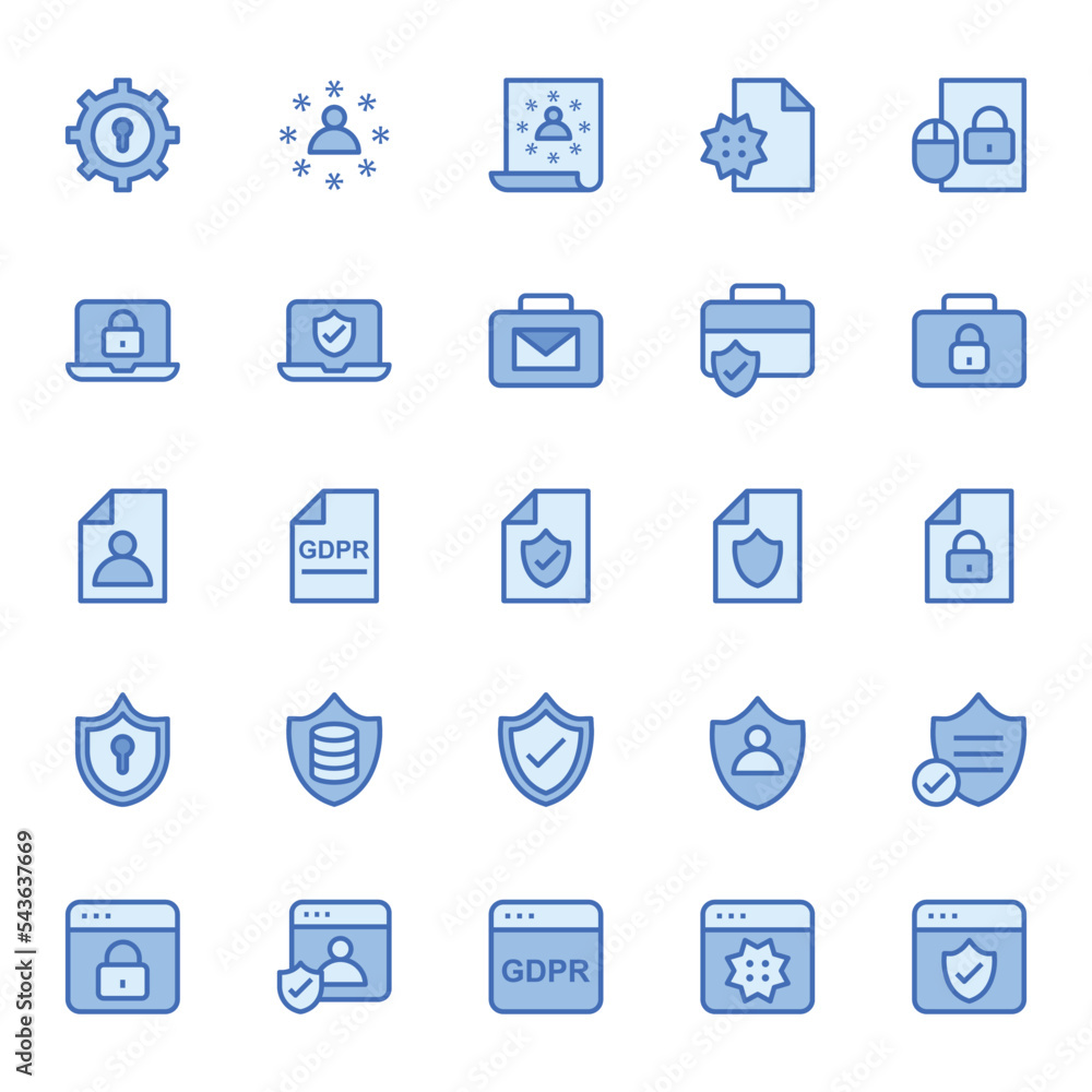 Fill blue outline icon for GDPR Fill blue outline icon for GDPR