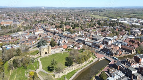 Tonbridge Kent UK Aerial drone view 