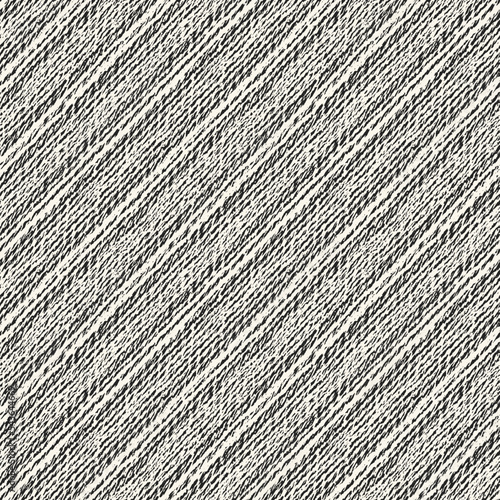 Monochrome Brushed Canvas Textured Diagonal Striped Pattern