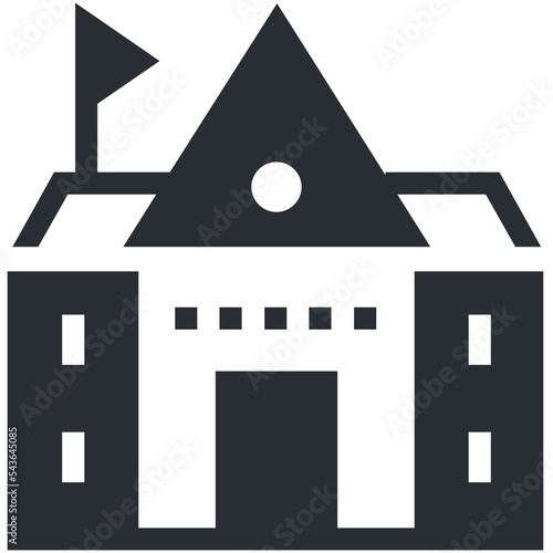 Institute Building Vector Icon