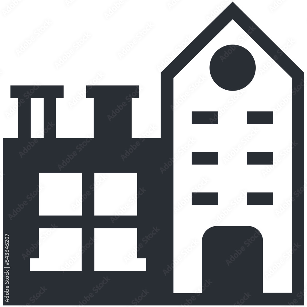 Residential Flats Vector Icon Residential Flats Vector Icon
