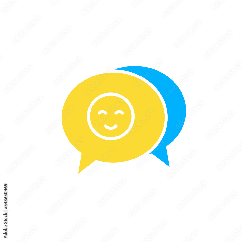 icon full color emoji, emoticon, customer experience, feedback review, comment, bubble chat, text, communication, chatting. editable color stroke and fill. filled colorful icon style. icon full color emoji, emoticon, customer experience, feedback review, comment, bubble chat, text, communication, chatting. editable color stroke and fill. filled colorful icon style.