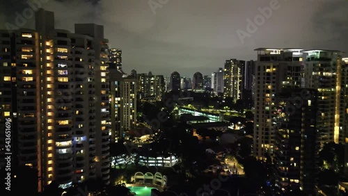 Wallpaper Mural city at night drone footage Torontodigital.ca