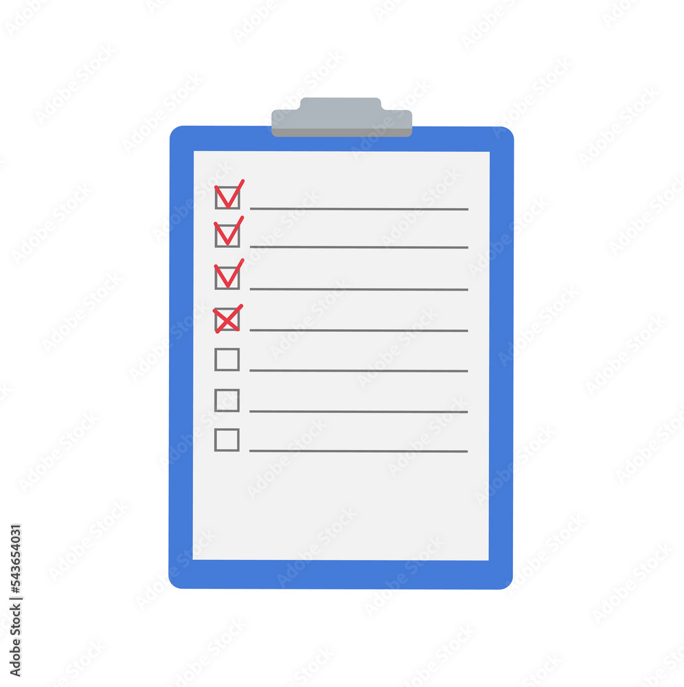 Clipboard with checklist icon. Flat illustration of clipboard with checklist icon for web Clipboard with checklist icon. Flat illustration of clipboard with checklist icon for web