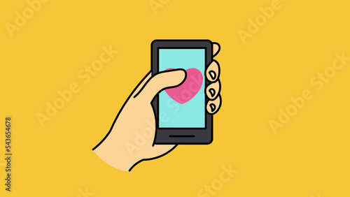 スマホでいいね又はお気に入りをひたすら押すイメージ