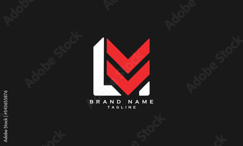 LM, ML, Abstract initial monogram letter alphabet logo design
