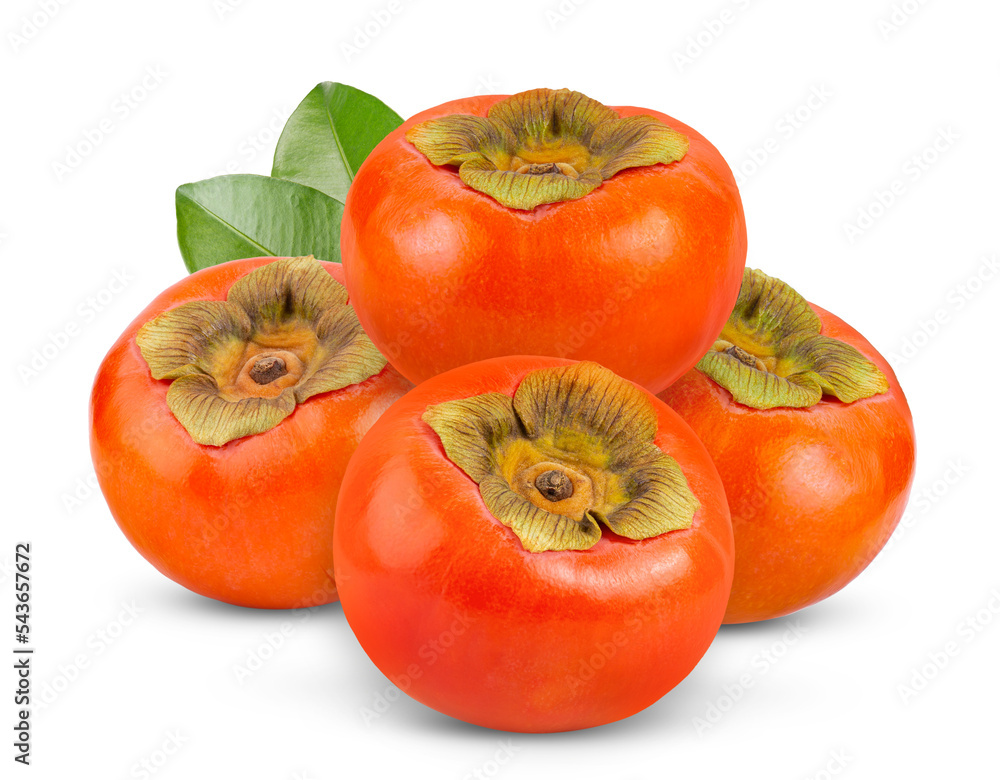 Ripe persimmons isolated on transparent png Ripe persimmons isolated on transparent png