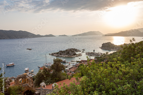 View of the island of Kekova from the fortress wall of Simena
