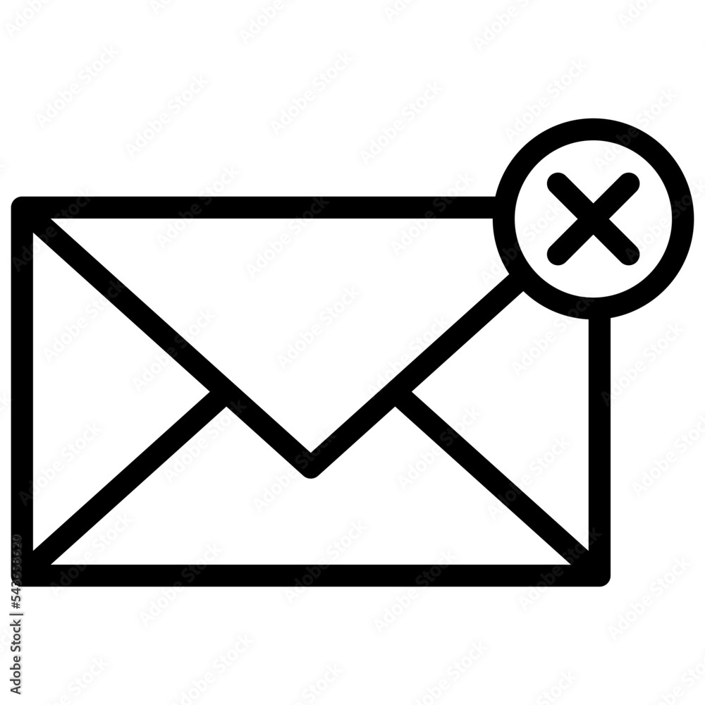 delete message symbol. envelope icon delete message symbol. envelope icon
