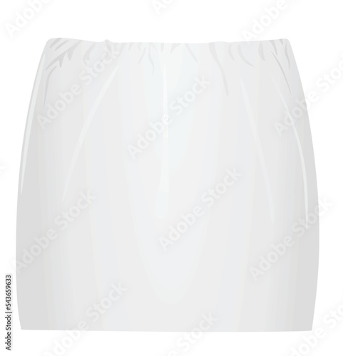 Latex mini skirt. vector illustration