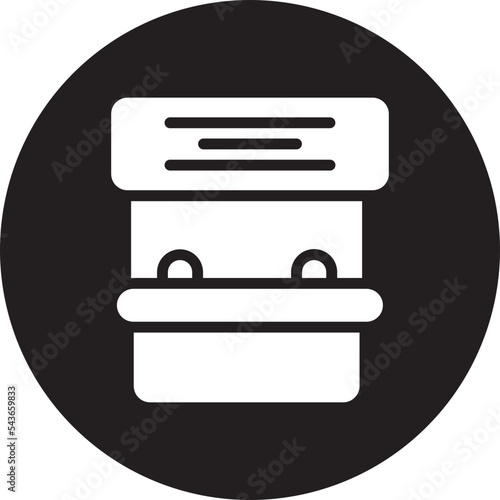 ticket office glyph icon