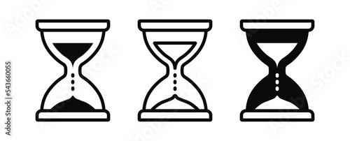 Hourglass sandglass vector icon set