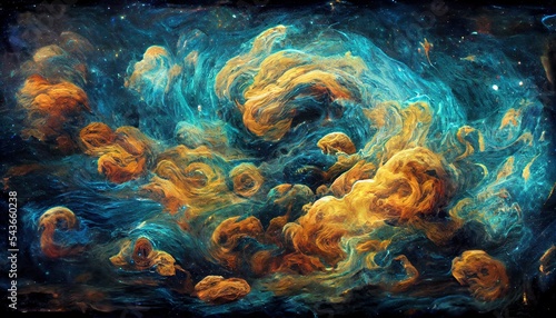 abstract nebula full galaxy cloud Generative AI