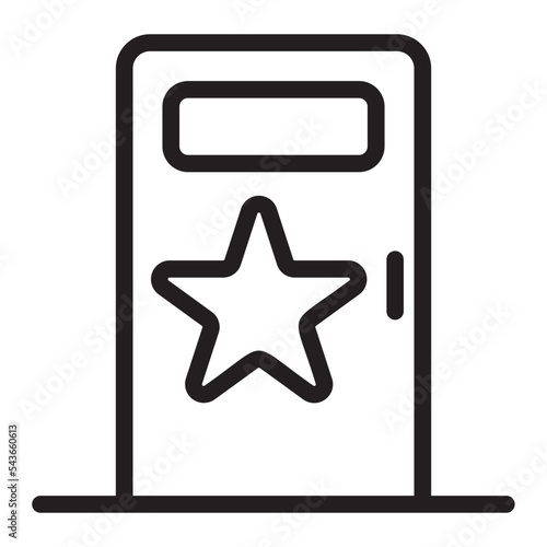 dressing room line icon