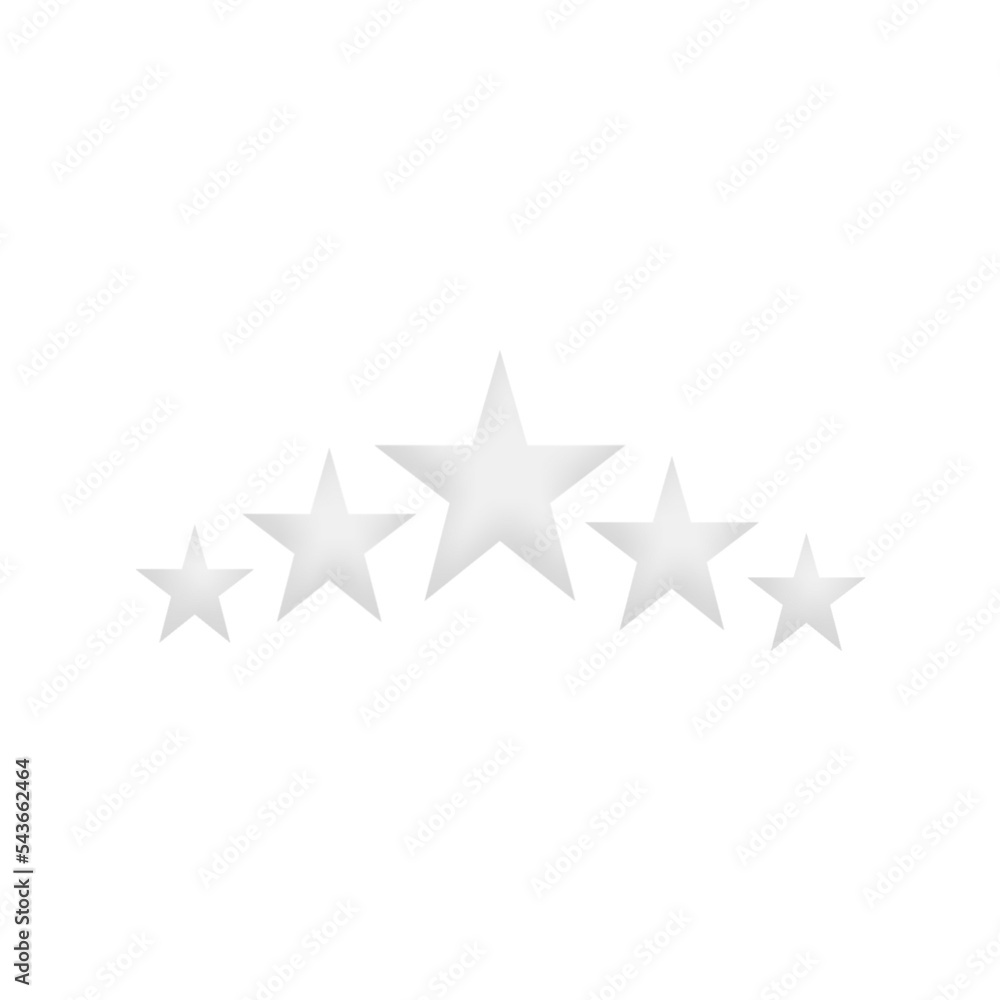 5 white curved stars illustration png file 5 white curved stars illustration png file