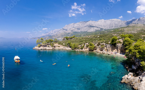 Croatia, adriatic sea background beach - beautiful view of the sea 