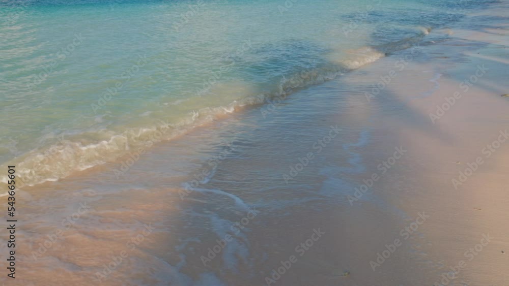 Beautiful view of hotel with sandy beach on coast of Atlantic ocean at dawn. Aruba island. Beautiful view of hotel with sandy beach on coast of Atlantic ocean at dawn. Aruba island.