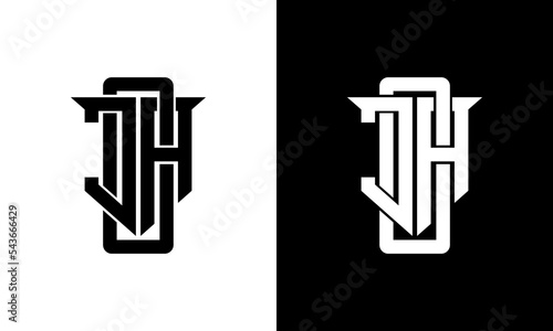 letter joh or jho logo design