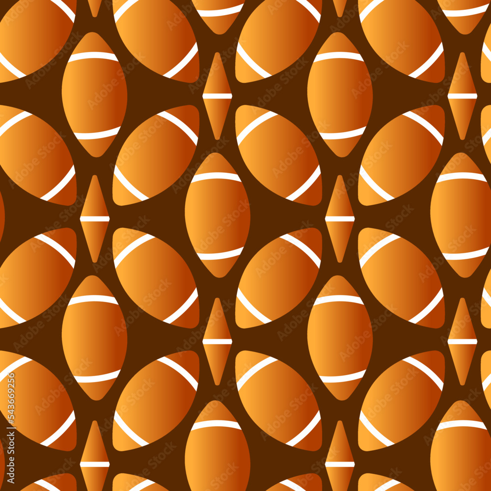 Abstract shapes in a row seamless pattern. Wallpaper or fabric print template. Vector brown golden background. Abstract shapes in a row seamless pattern. Wallpaper or fabric print template. Vector brown golden background.