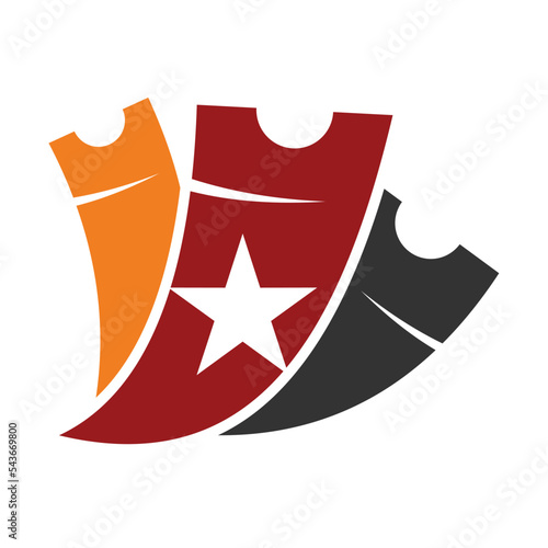 Ticket Design Concept Logo Icon Illustration Brand Identity