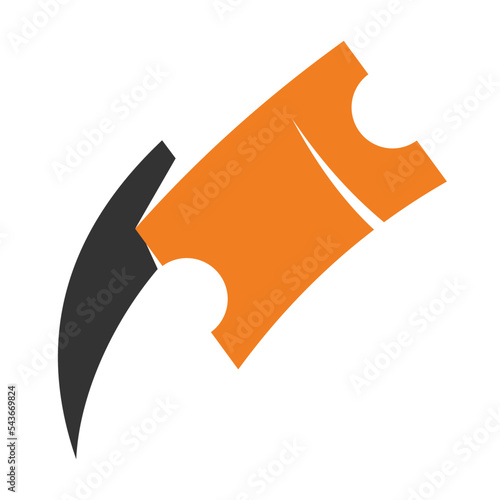 Ticket Design Concept Logo Icon Illustration Brand Identity