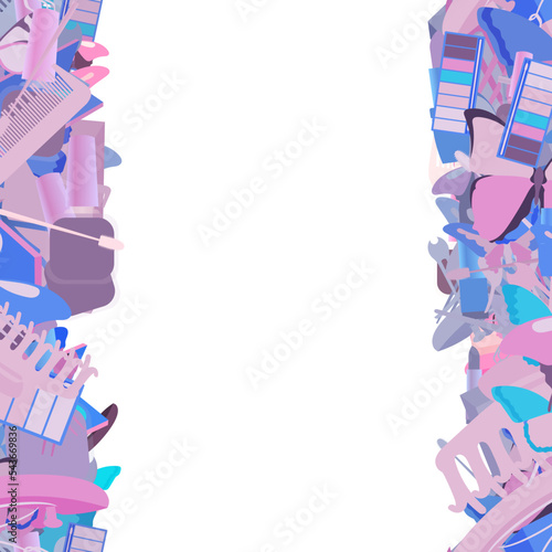 Background pattern abstract seamless design texture. Vertical stripes. Border frame, transparent background. Theme is about wing, fly, anniversary, festive, celebrate, clip, summer, decoration