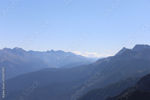 mountains and clouds