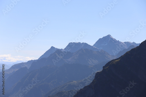 mountains in the snow