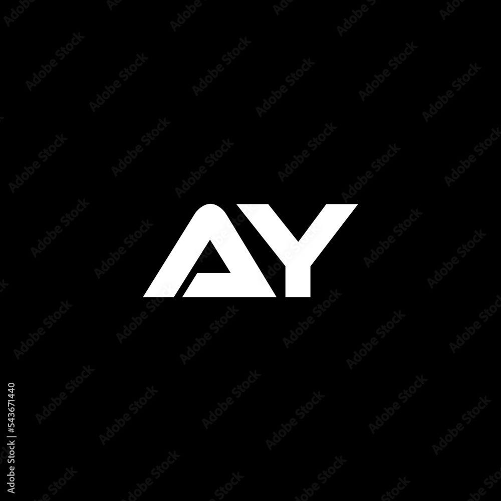 AY letter logo design with black background in illustrator, vector logo modern alphabet font overlap style. calligraphy designs for logo, Poster, Invitation, etc. AY letter logo design with black background in illustrator, vector logo modern alphabet font overlap style. calligraphy designs for logo, Poster, Invitation, etc.
