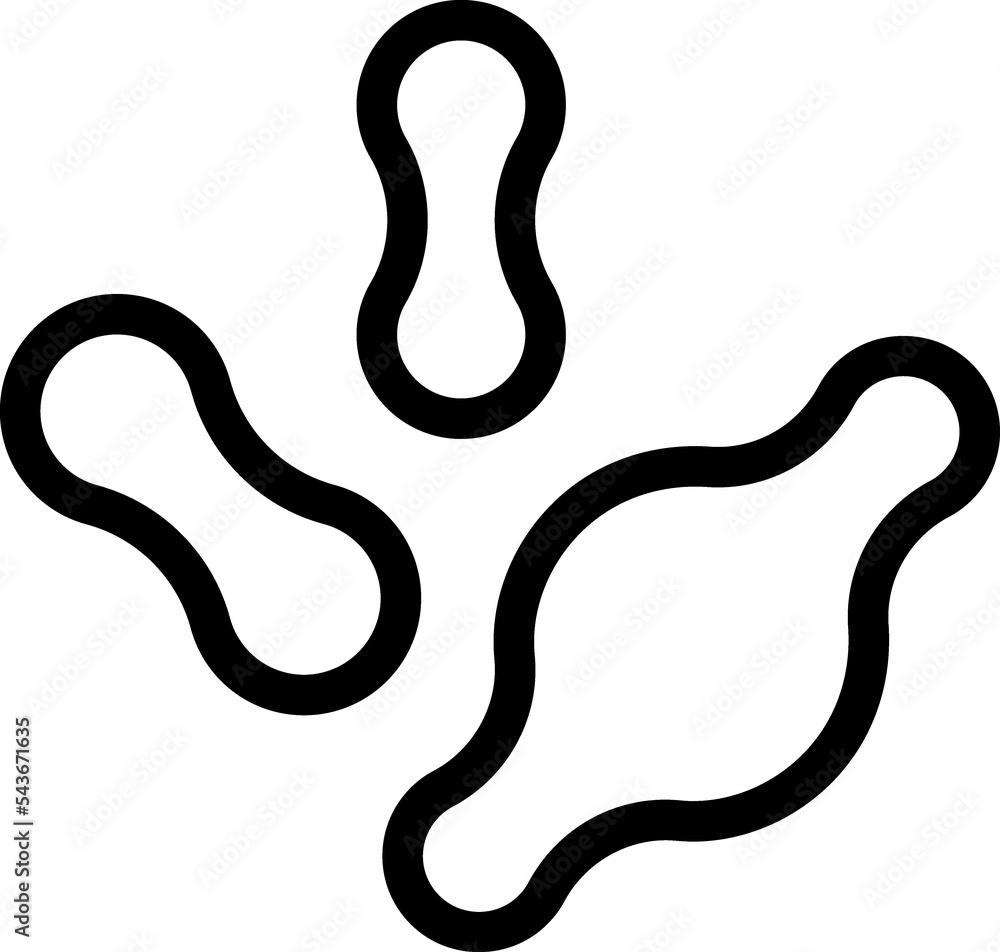 Prebiotic, microbe, lactobacillus sign Prebiotic, microbe, lactobacillus sign
