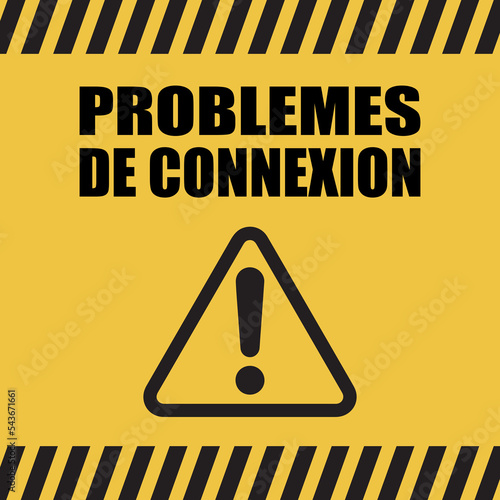 Logo problèmes de connexion.