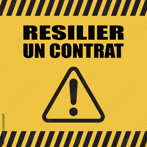 Logo résilier un contrat.