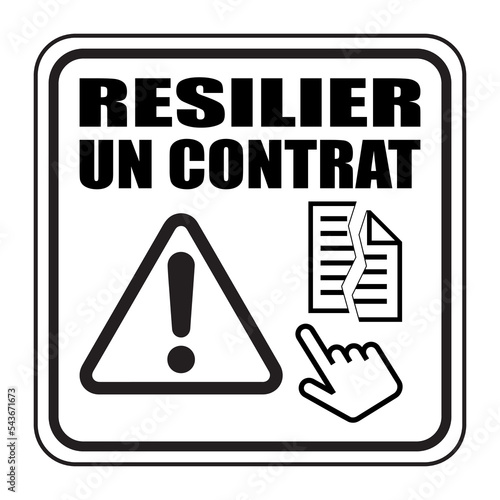 Logo résilier un contrat.
