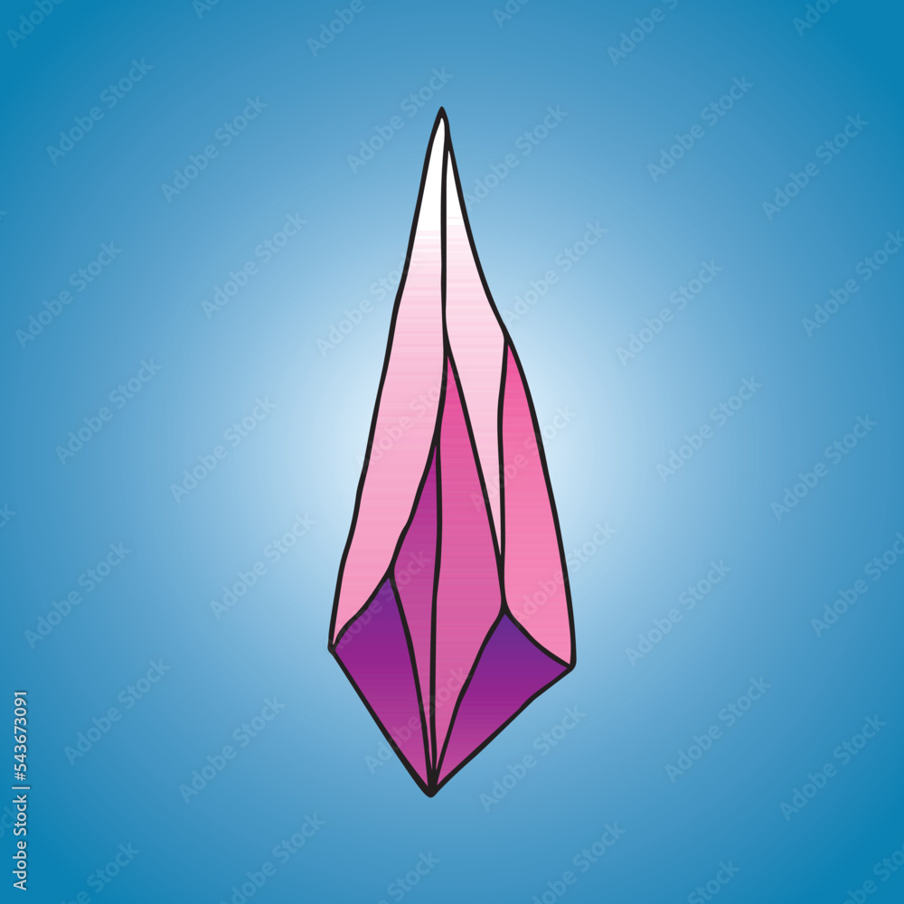 Crystal or natural mineral gemstone. Game UI icon. vector illustration Crystal or natural mineral gemstone. Game UI icon. vector illustration