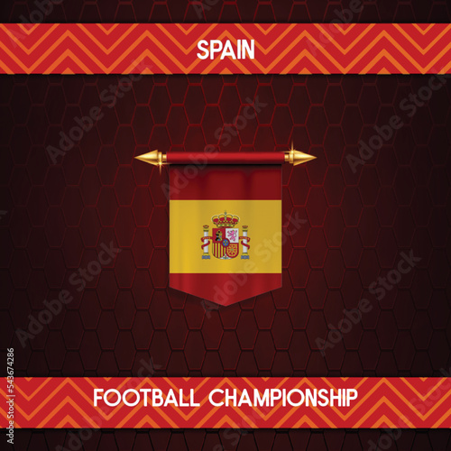 Football-Championship-Spain-Flag-Background photo