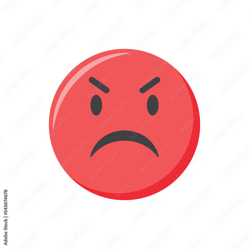Emoji icon. Angry and evil Emoticon, vector illustration Emoji icon. Angry and evil Emoticon, vector illustration
