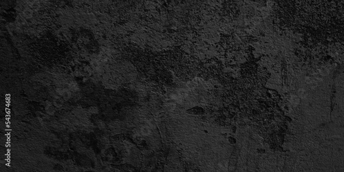 Panorama of Dark grey black slate grunge wall texture, texture of old and grainy dark concrete wall, Elegant black grunge texture, ancient black background for construction and design.