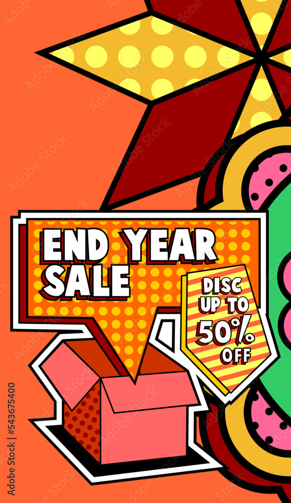 end year sale vector illustration