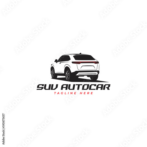 SUV car Auto care logo designs, vintage retro logo for automotive or car modification template