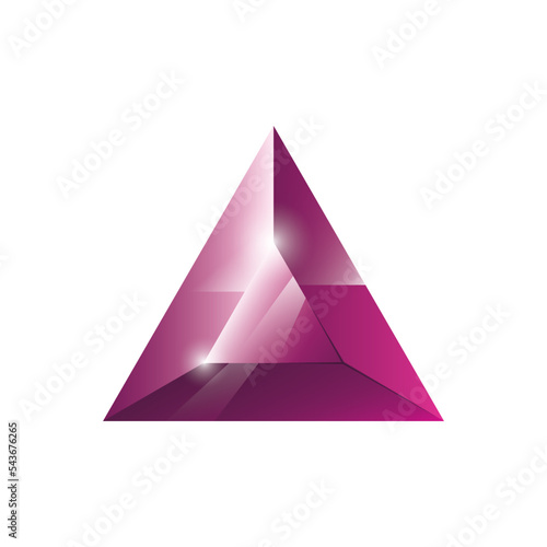 Gem, Precious stone, Game loot UI icon, vector illustration