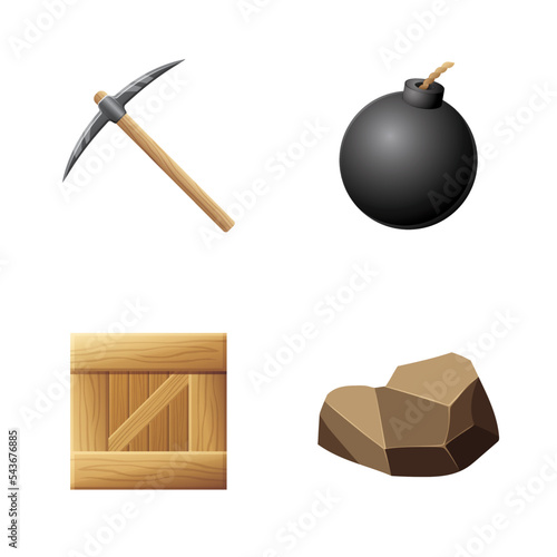 Game UI assets set. Gaming user interface icons collection. vector illustration