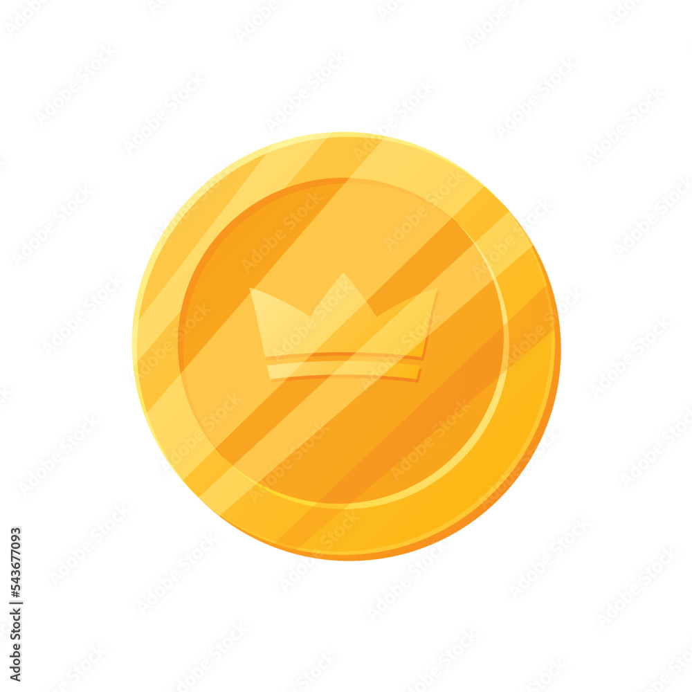 Game UI asset. Gaming user interface coin icon. vector illustration Game UI asset. Gaming user interface coin icon. vector illustration