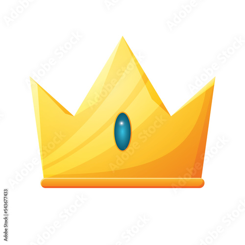Game UI asset. Gaming user interface crown icon. vector illustration