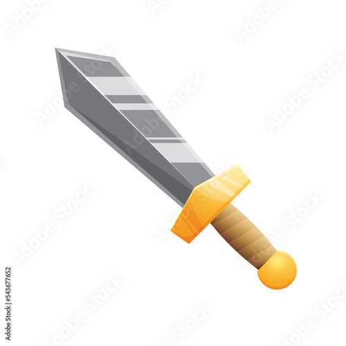 Game UI asset. Gaming user interface sword icon. vector illustration