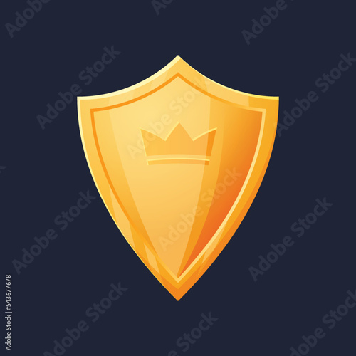 Game UI asset. Gaming user interface shield icon. vector illustration