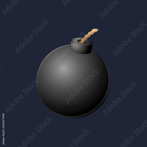 Game UI asset. Gaming user interface bomb icon. vector illustration