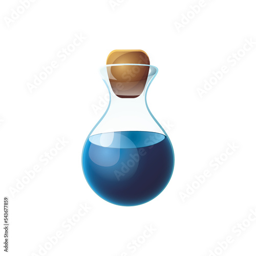 Game UI asset. Gaming user interface potion bottle icon. vector illustration