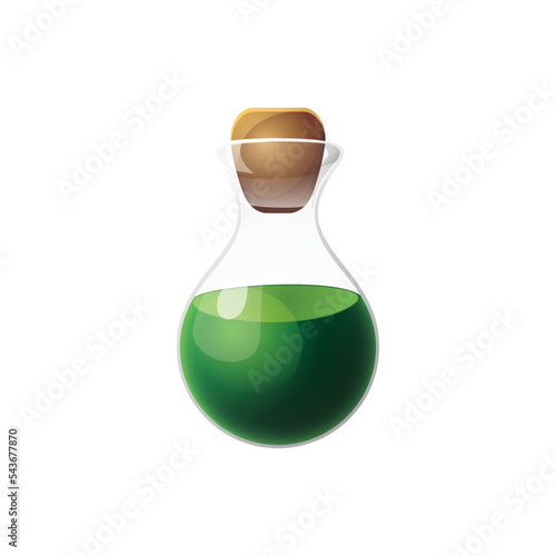 Game UI asset. Gaming user interface potion bottle icon. vector illustration