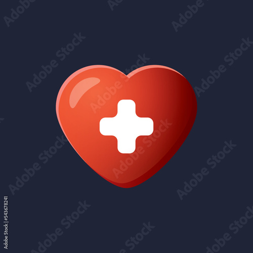 Game UI asset. Gaming user interface health points icon. vector illustration