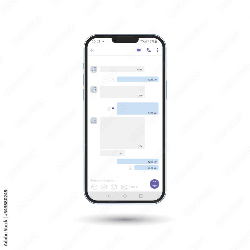 Messenger UI template, Social communication app mockup, chat application concept, vector illustration Messenger UI template, Social communication app mockup, chat application concept, vector illustration